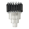 Настенный светильник Natali Kovaltseva DARIAN 76017/2W CHROME BLACK — купить в Bronko‑Decor