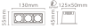 Встраиваемый светодиодный светильник Fiberli XL003-3T(W) 12130305 — купить в Bronko‑Decor