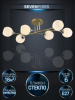 Потолочная люстра Seven Fires Dzhoeri SF3358/6C-GD-CR-WT — купить в Bronko‑Decor