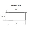 Встраиваемый светильник Uniel Grilyato mini ULP-1010 7W/4000К IP40 GRILYATO OPAL BLACK UL-00012449 — купить в Bronko‑Decor