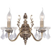 Бра Eurosvet 3281/2 античная бронза/прозрачный хрусталь Strotskis — купить в Bronko‑Decor
