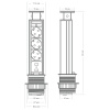 Блок розеток 105S (3 секции и 2 USB) Mebax 00-00001166 — купить в Bronko‑Decor