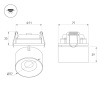 Встраиваемый спот Arlight SP-PLURIO-BUILT-R77-9W Warm3000 037999 — купить в Bronko‑Decor