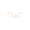 Профиль алюминиевый встраиваемый Wolta WAP-I-22/6/2000-A — купить в Bronko‑Decor