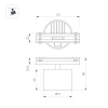 Трековый магнитный светильник Arlight MAG-VIBE-POINT-R75-10W Day4000-MIX 045001 — купить в Bronko‑Decor