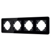 Рамка на 4 поста стеклянная Arlight FRM-OMALI-GS-4-BK 049701 — купить в Bronko‑Decor