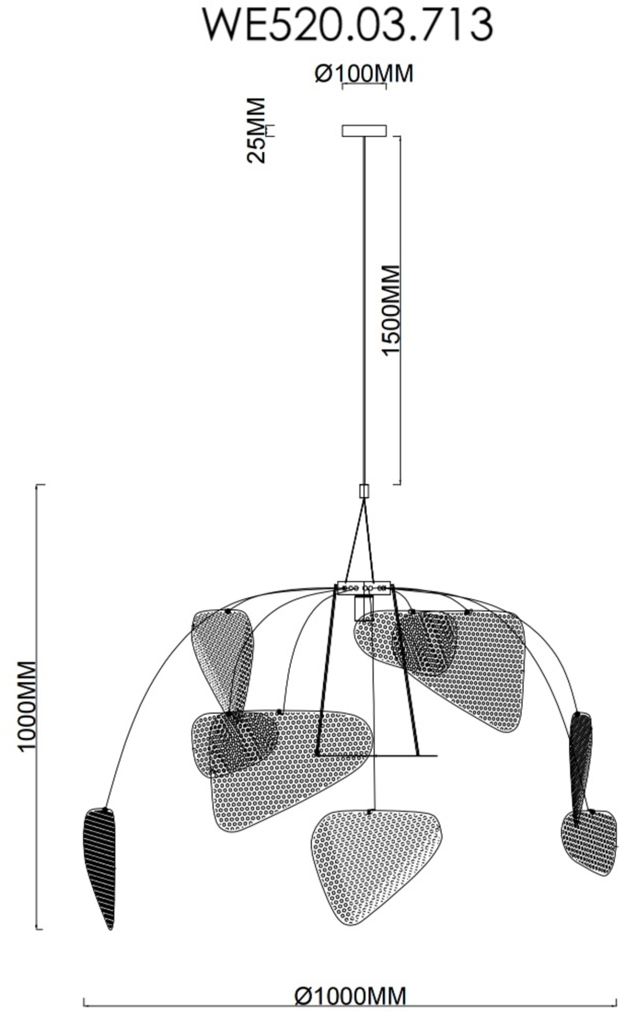 Подвесной светильник Wertmark Palma WE520.03.713 — купить в Bronko‑Decor