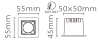 Встраиваемый светодиодный светильник Fiberli XL003-1T(W) 12130304 — купить в Bronko‑Decor
