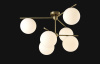 Потолочная люстра Crystal Lux FELIZ SP-PL6 BRONZE/WHITE — купить в Bronko‑Decor