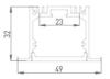 Профиль алюминиевый DesignLed LE.4932 001082 — купить в Bronko‑Decor