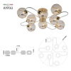 Люстра на штанге Rivoli Mortifera 3130-308 Б0054887 — купить в Bronko‑Decor