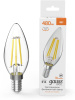 Светодиодная филаментная лампа Gauss Basic Filament E14 4W 3000K свеча 50312142 — купить в Bronko‑Decor
