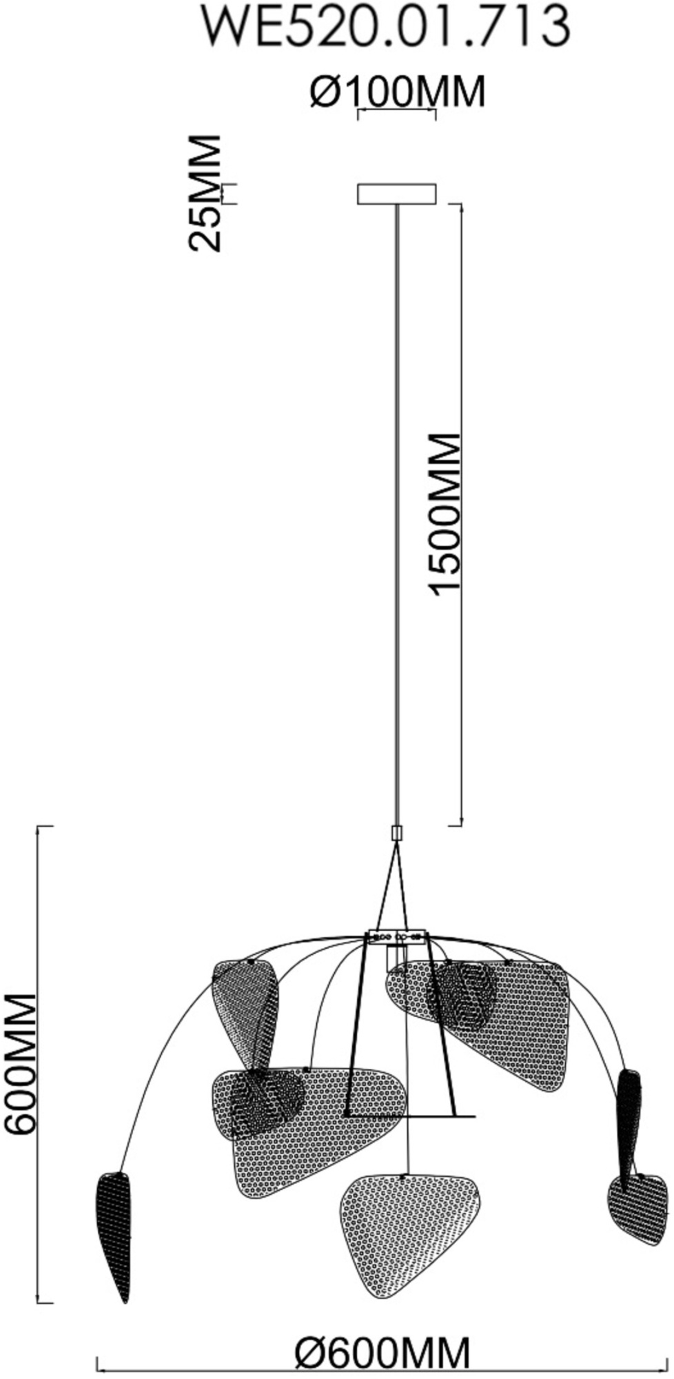 Подвесной светильник Wertmark Palma WE520.01.713 — купить в Bronko‑Decor