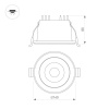 Встраиваемый светильник Arlight MS-ALORA-BUILT-R140-12W Day4000-MIX 048092 — купить в Bronko‑Decor