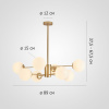 Люстра на штанге ImperiumLoft Roundi Brass 305756-23 — купить в Bronko‑Decor