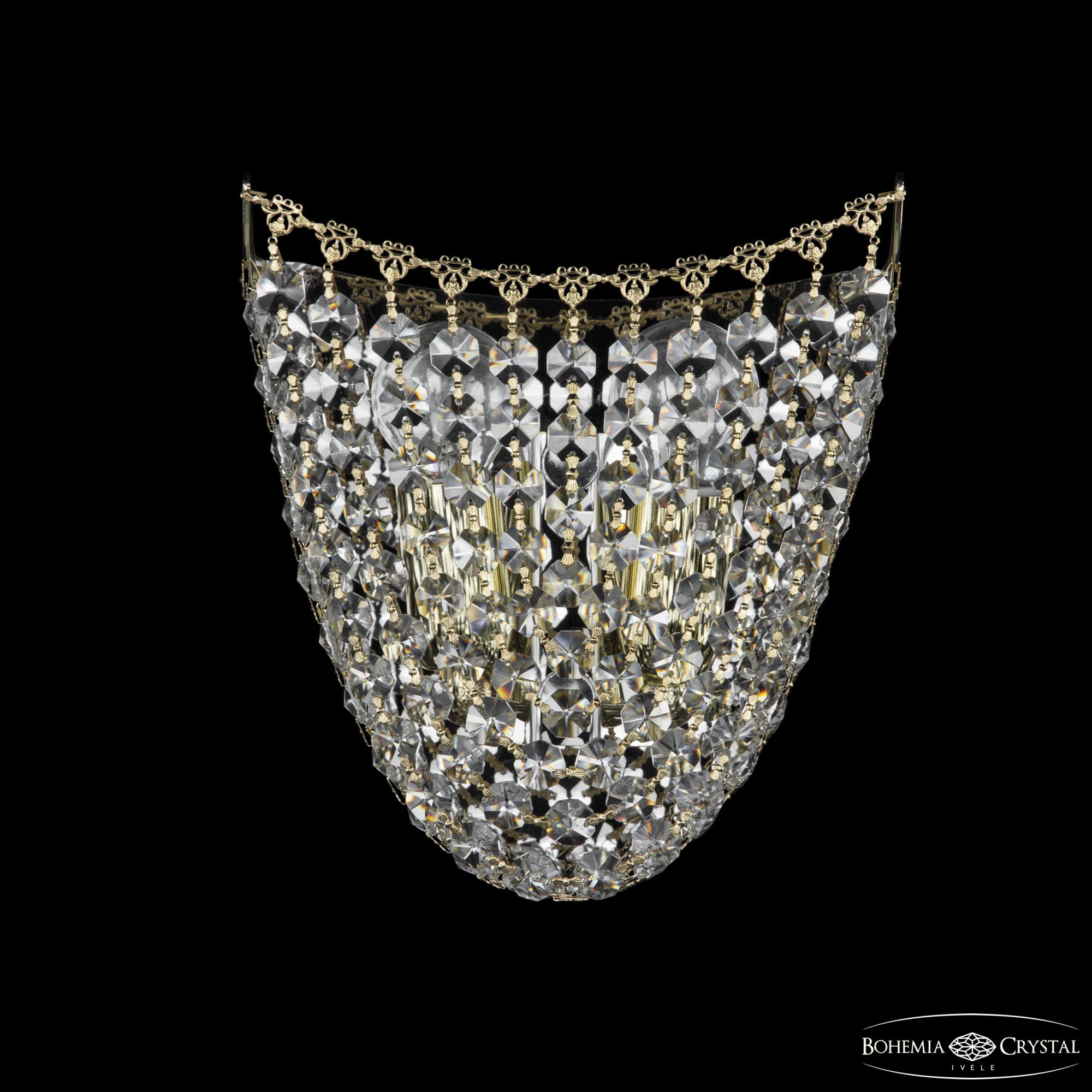 Настенный светильник Bohemia Ivele Crystal 77071B/19 G — купить в Bronko‑Decor