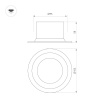 Встраиваемый светильник Arlight MS-DROP-BUILT-R105-14W Warm2700 054706 — купить в Bronko‑Decor
