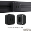 Трековая розетка Arte Milano Am-track-sockets 380022TS/USBx2 Black — купить в Bronko‑Decor