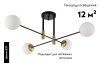 Потолочная люстра Crystal Lux Fidel FIDEL PL4 BLACK — купить в Bronko‑Decor