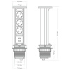 Блок розеток 105W (3 секции и 2 USB) Mebax 00-00001162 — купить в Bronko‑Decor