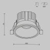 Встраиваемый светильник Maytoni Round DL058-7W2.7K-B — купить в Bronko‑Decor