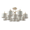 Потолочная люстра Crystal Lux Sergio PL8+4 Gold — купить в Bronko‑Decor