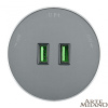 Трековая розетка Arte Milano Am-track-sockets 380011TS/USBx2 Grey — купить в Bronko‑Decor