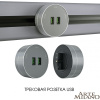 Трековая розетка Arte Milano Am-track-sockets 380011TS/USBx2 Grey — купить в Bronko‑Decor