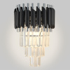 Настенный светильник Natali Kovaltseva DARIAN 76017/2W CHROME BLACK — купить в Bronko‑Decor
