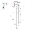 Подвесной светильник Lumien Hall Danay LH8027/5P-BK-SGD — купить в Bronko‑Decor