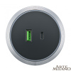 Трековая розетка Arte Milano Am-track-sockets 380066TS LED/USB-Type-C Grey — купить в Bronko‑Decor