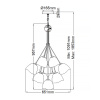 Подвесная люстра Hinkley Nula QN-NULA-15P — купить в Bronko‑Decor