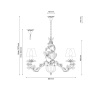 Подвесная люстра Lucia Tucci Fiori Di Rose 108.6 — купить в Bronko‑Decor