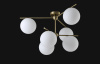 Потолочная люстра Crystal Lux FELIZ SP-PL6 BRONZE/WHITE — купить в Bronko‑Decor