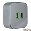 Трековая розетка Arte Milano Am-track-sockets 380022TS/USBx2 Grey — купить в Bronko‑Decor