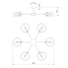 Потолочный светильник Eurosvet Gallo 70121/6 черный Smart a052341 — купить в Bronko‑Decor