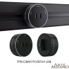 Трековая розетка Arte Milano Am-track-sockets 380011TS/USBx2 Black — купить в Bronko‑Decor
