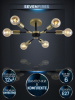 Люстра на штанге Seven Fires Evlina SF3370/6C-GD-BK — купить в Bronko‑Decor