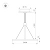 Подвесной светильник Arlight SP-CONGO-CAN-1-R600-36W Day4000 (BK, 120 deg, 230V) 046234 — купить в Bronko‑Decor