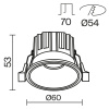 Встраиваемый светильник Maytoni Round DL058-7W2.7K-B — купить в Bronko‑Decor