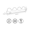 Подсветка для зеркал Gauss Makeup MK002 — купить в Bronko‑Decor