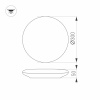Потолочный светодиодный светильник Arlight CL-Frisbee-Motion-R300-18W Day4000 030104 — купить в Bronko‑Decor