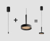 Подвесной светильник (без основания) Italline IT02-025 black 3000K — купить в Bronko‑Decor