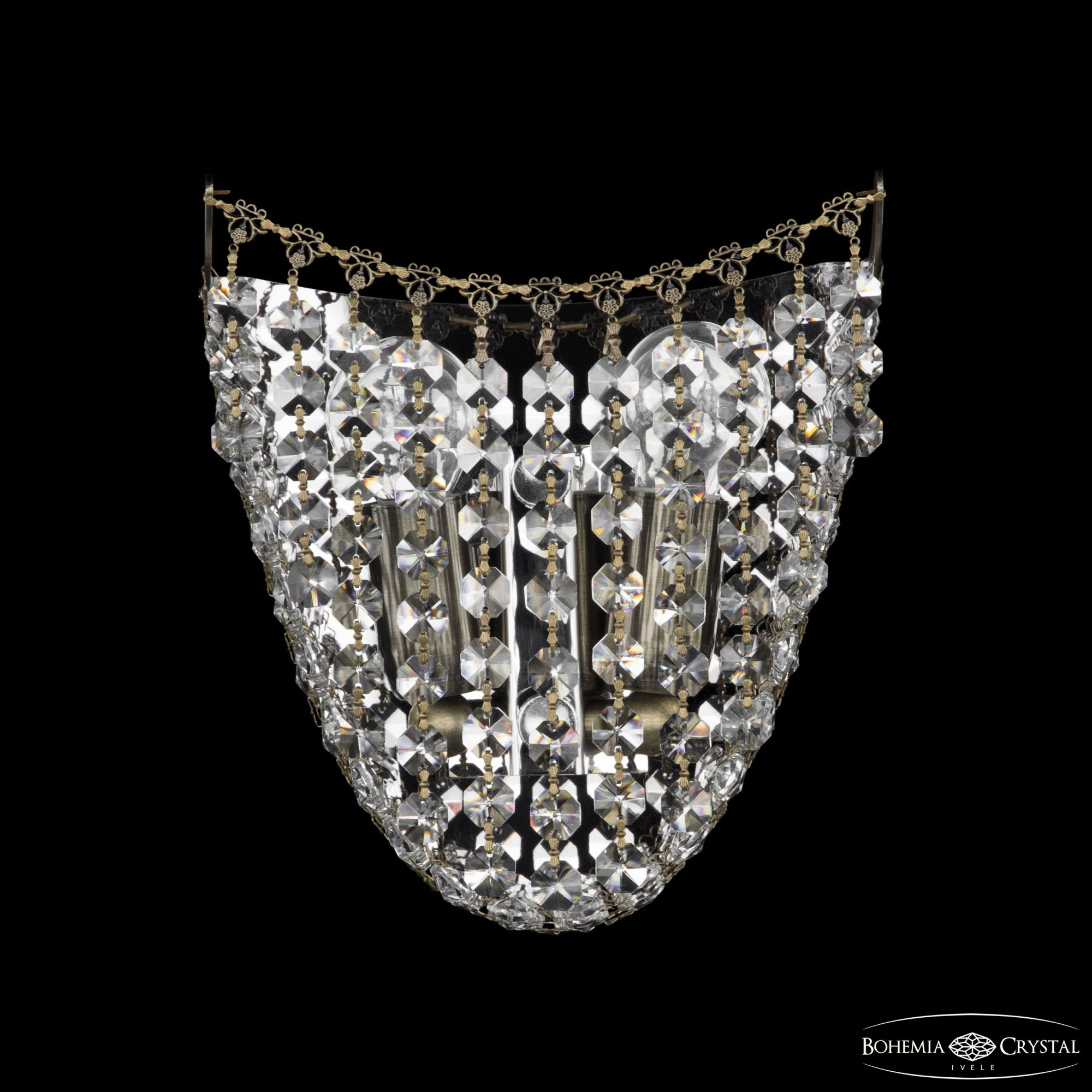 Настенный светильник Bohemia Ivele Crystal 77081B/19 Pa — купить в Bronko‑Decor