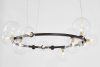 Подвесная люстра Lumina Deco LDP 7033-15 BK+CL — купить в Bronko‑Decor