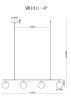 Подвесной светильник MyFar Stacy MR1011-4P — купить в Bronko‑Decor