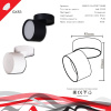 Спот Reluce 53009-9.5-001CT GX53 WT — купить в Bronko‑Decor