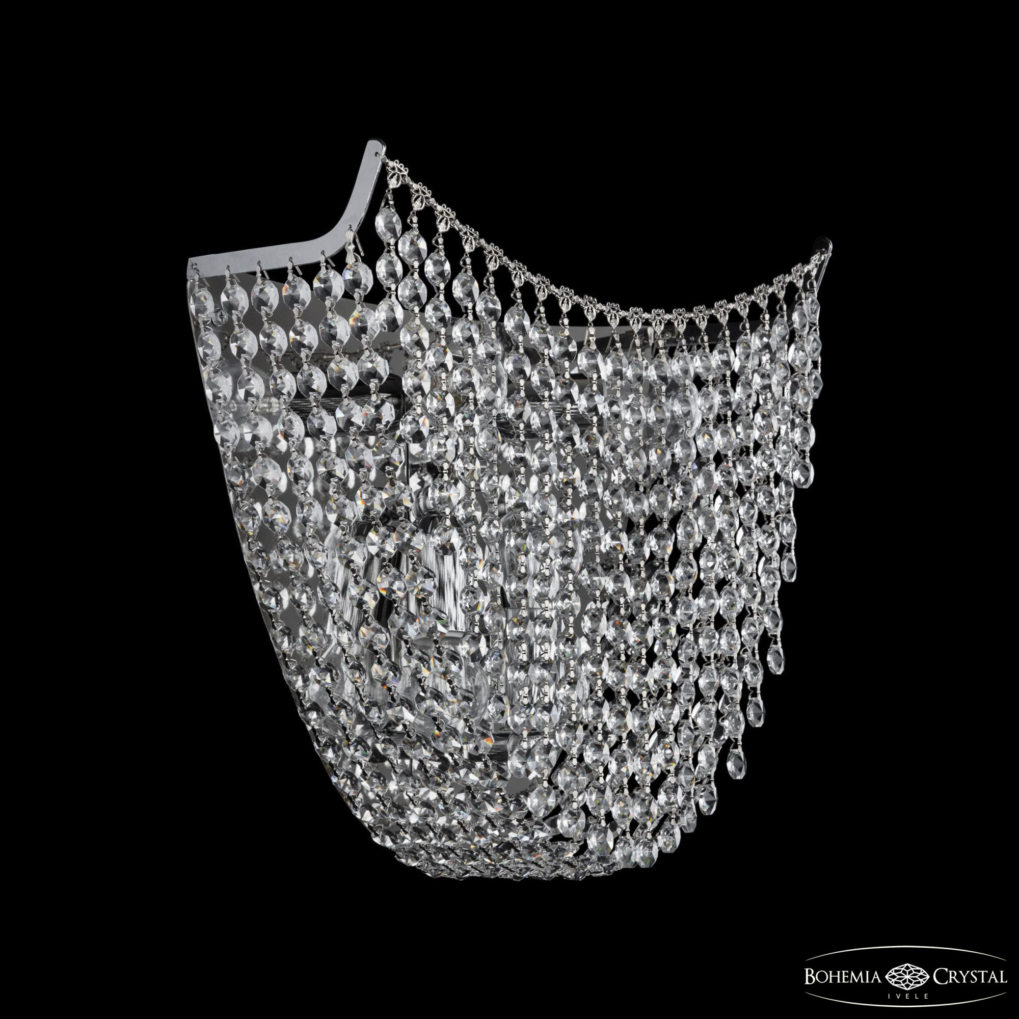 Настенный светильник Bohemia Ivele Crystal 77081B/34 Ni — купить в Bronko‑Decor