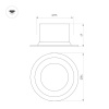 Встраиваемый светильник Arlight MS-DROP-BUILT-R84-8W Warm2700 054694 — купить в Bronko‑Decor