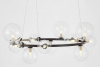 Подвесная люстра Lumina Deco LDP 7033-15 BK+CL — купить в Bronko‑Decor
